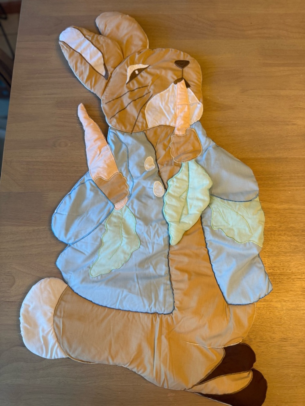 Vintage Quiltex Peter Rabbit Wall Hanging Quilted Baby Nursery Decor Bunny 3D